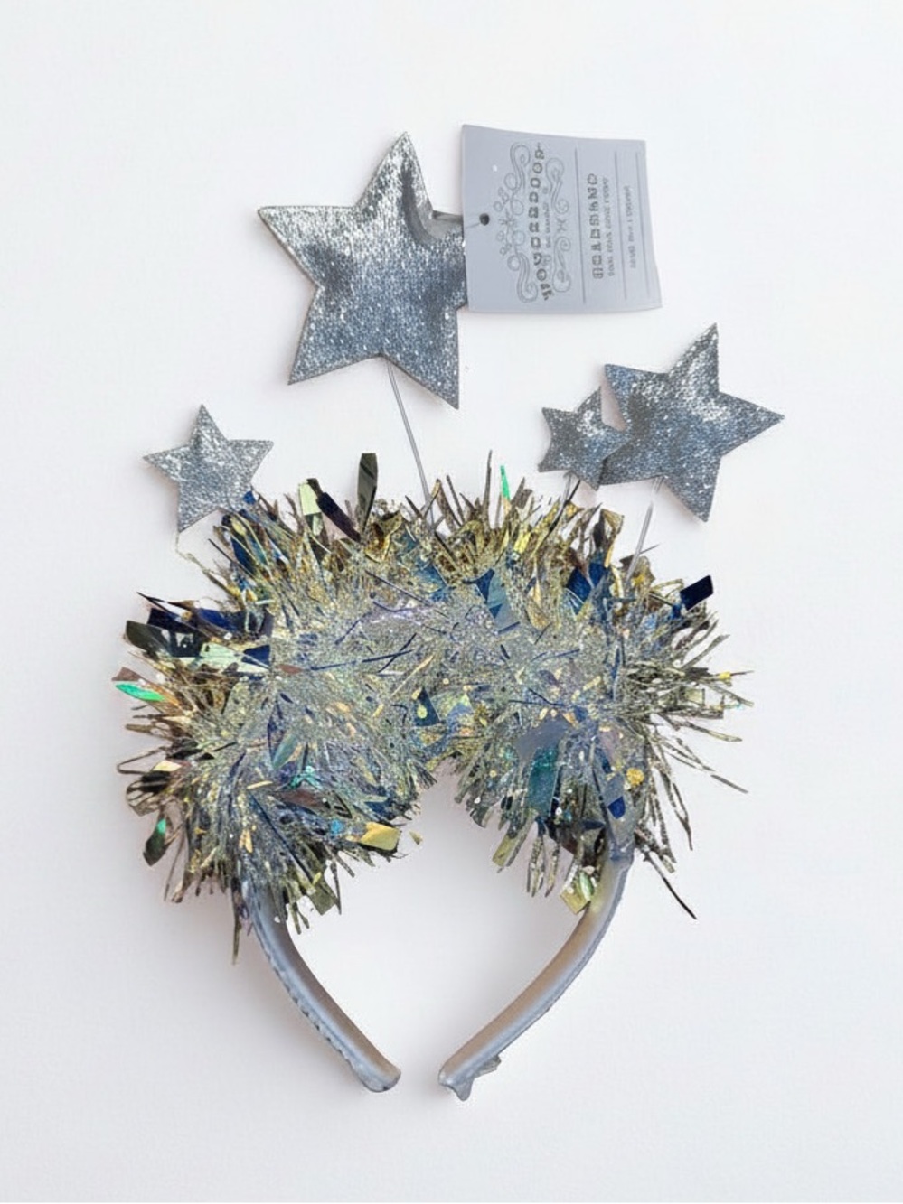Target Wondershop Silver Star Tinsel Headband New With Tags
